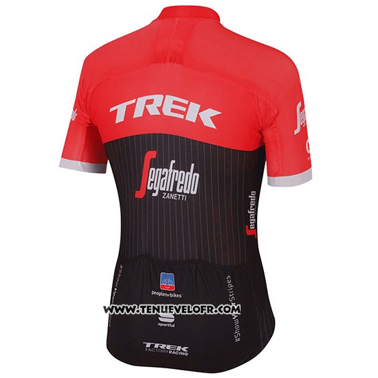 2017 Maillot Ciclismo Trek Segafredo Noir et Rouge Manches Courtes et Cuissard
